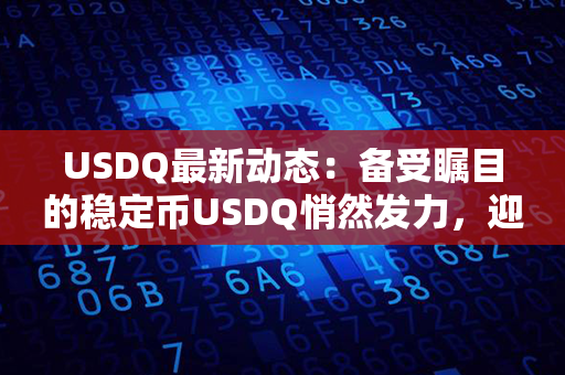 USDQ最新动态：备受瞩目的稳定币USDQ悄然发力，迎来令人振奋的重大消息！