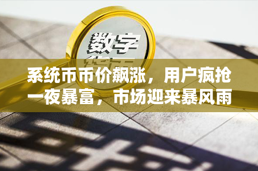 系统币币价飙涨，用户疯抢一夜暴富，市场迎来暴风雨！