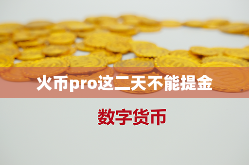 火币pro这二天不能提金