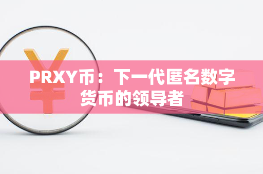 PRXY币：下一代匿名数字货币的领导者